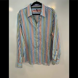 Robert Graham 2XL Tailored Fir Pacific Grove Ocean Button Down